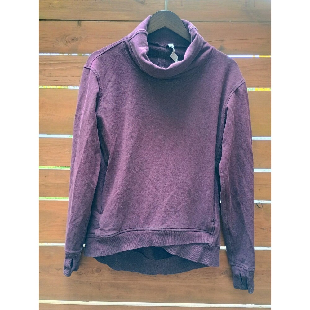 Lululemon On The Double Pullover Heathered Bordeaux Size 8 Burgundy Sweatshirt